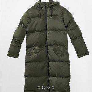 Brave Soul Petite Cello Maxi Longline Puffer Jacket